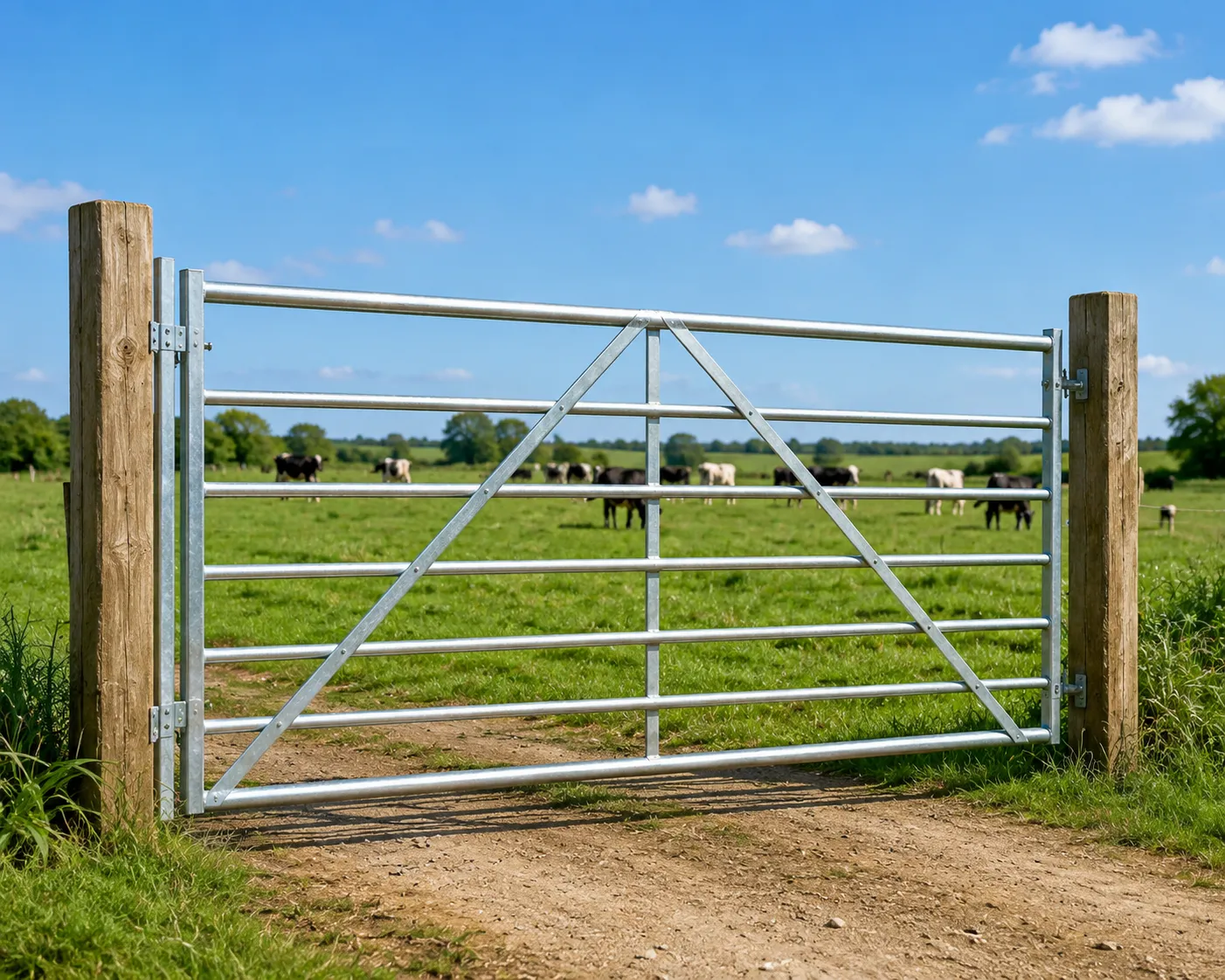 Galvanized Steel Farm Gate